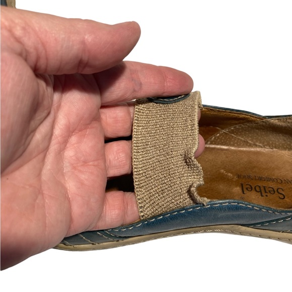 Joseph Seibel 96628 blue leather loafers size 10 - Picture 8 of 9